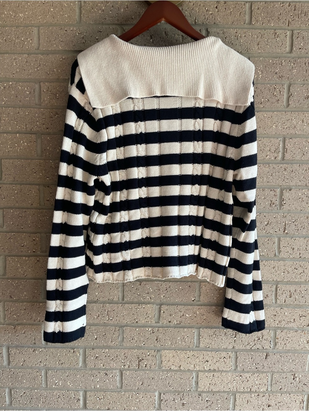 Striped Button-Front Cardigan - Picture 2 of 8
